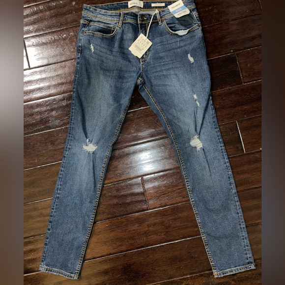 Pull&Bear | Jeans | Mens Super Skinny Ripped Jeans With Stretch | Poshmark